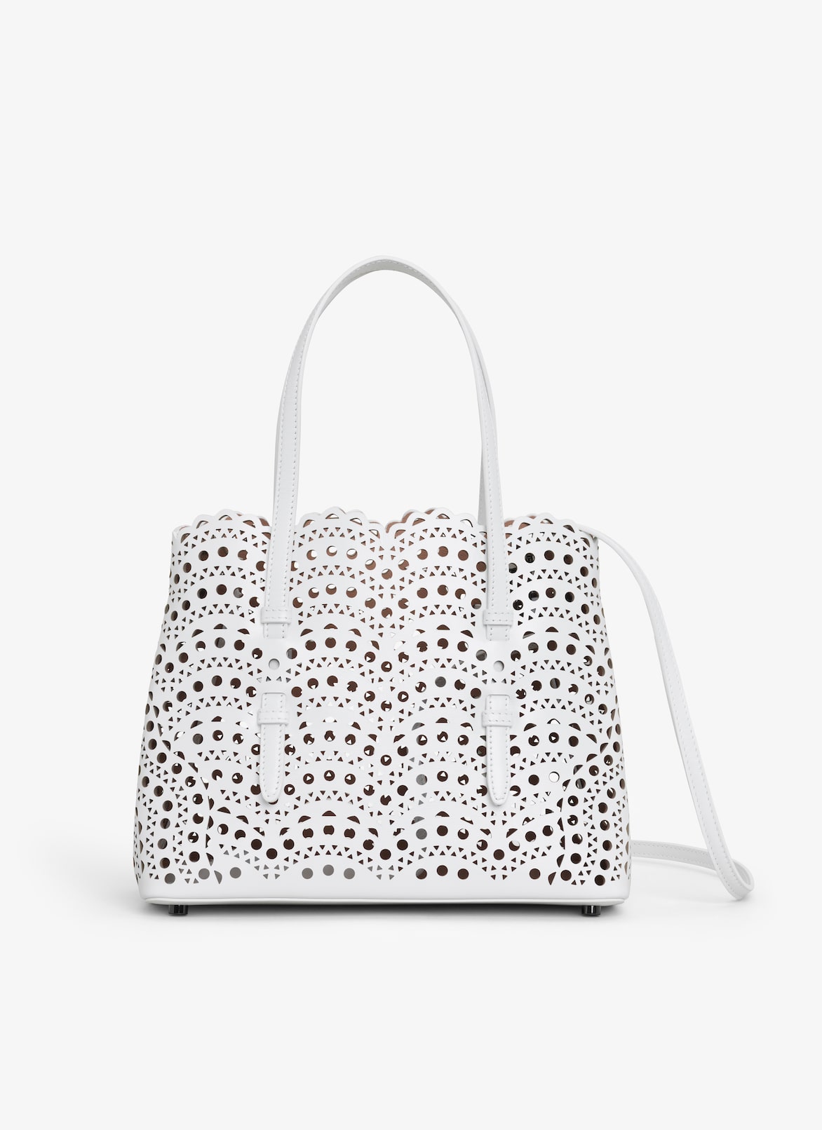MINA 25 BAG IN VIENNE WAVE CALFSKIN ALAÏA OPTIC WHITE MINA 25 BAG IN VIENNE WAVE CALFSKIN